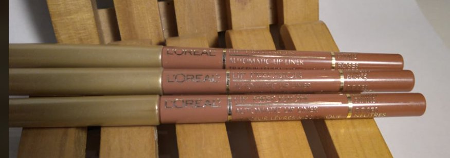 (3) Loreal Lip Precision Automatic Lip Liner in BARELY PINKS light beige/pink  discontinued and htf