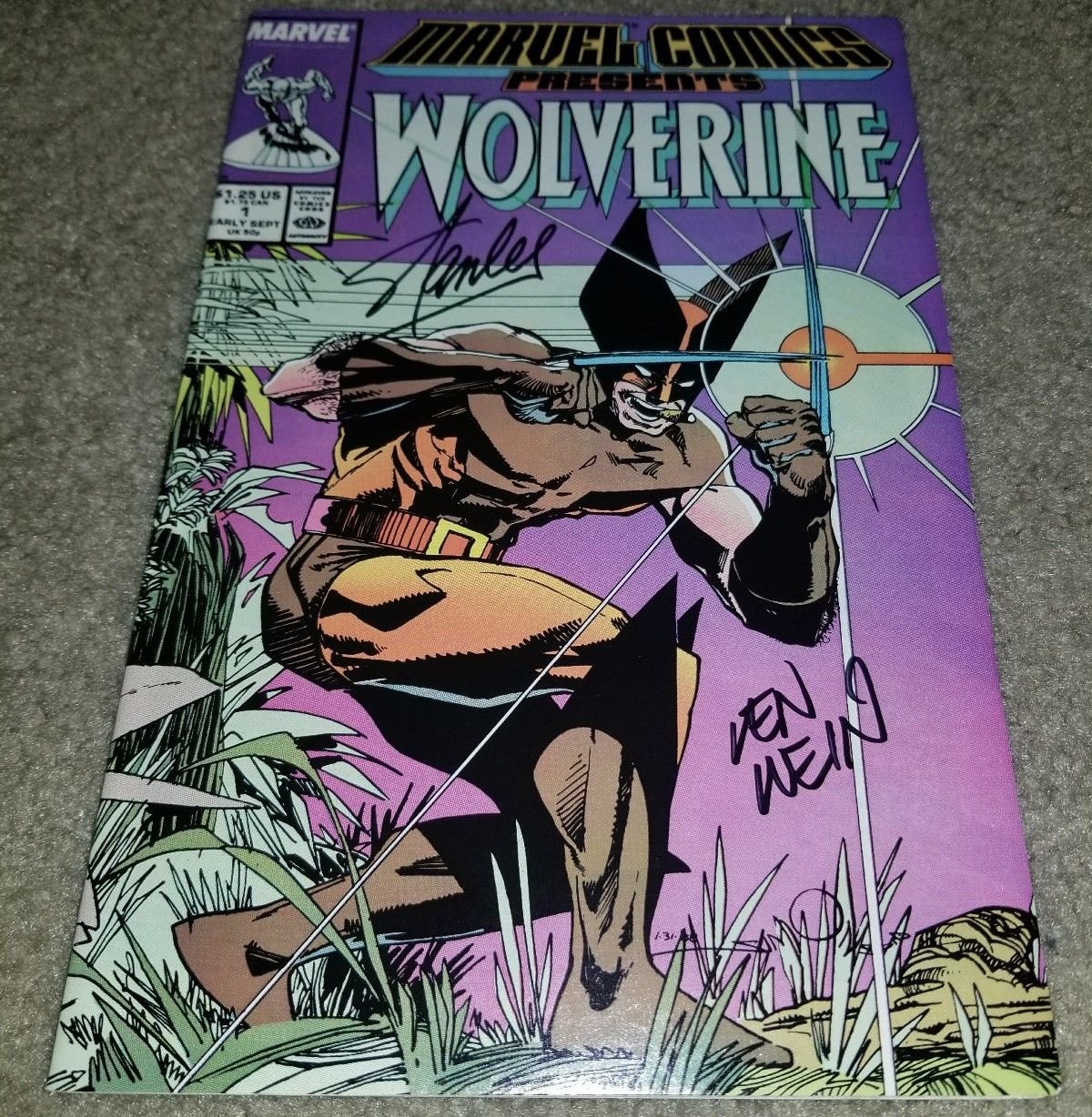 Marvel Comics Presents Wolverine 1 NM Signed Stan Lee Len Wein Copper 9/88 book