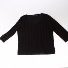 Womens Sweater Sweatshirt size XL Dana Buchman Scoopneck black wool