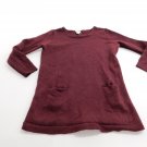 J. Crew Sweater Shirt Womens Size S Small Burgandy Pockets Crew Neck Casual