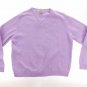 L.L Bean Sweater Womens Size L Large Lilac Purple V Neck Knitted 100% Cotton