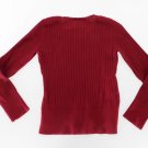 Tommy Hilfiger Womens Sweater Size L Large Deep Red Crew Neck Lounge Casual