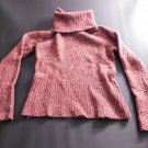 Express Womens Sweater Size M Medium Rose Pink Turtle Neck Merino Wool Business