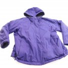 L.L. Bean Womens Winter Coat Size L Large Full Zip Up Lined W Fur Purple Jacket