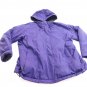L.L. Bean Womens Winter Coat Size L Large Full Zip Up Lined W Fur Purple Jacket