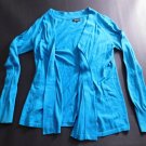 Express Sweater Womens Size L Large Teal Sky Blue No Zip No Buttons Tapered Dine
