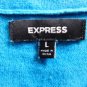 Express Sweater Womens Size L Large Teal Sky Blue No Zip No Buttons Tapered Dine