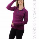 Eddie Bauer Sweater Fuchsia Long Sleeve Casual 1/4 Zip Up Collar Hiking Gear Gym