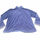 Erika Womens Jogging Sweater Extra Large Royal Blue Full Zip Up Athletic Wear