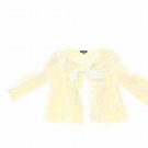 Smooph Womens Sweater Medium Off White Casual Knitted Cardigan Cover Up Shirt