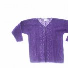 Knitty Gritty Womens Sweater Large Rock Star Purple Long Sleeve Casual V Neck