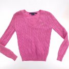 Polo Ralph Lauren Womens Sweater Size XS XSmall Barbie Pink V Neck Knitted Sport