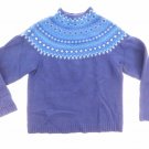 Eddie Bauer Sweater Womens Size L Large Navy Blue High Collar Knitted Schurwolle
