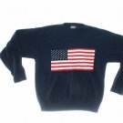 Stars & Stripes Womens Sweater Large Navy Blue Long Sleeve Casual Crew Neck