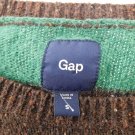 Gap Womens Sweater Size M Medium Green Brown Casual Dine Out Crew Neck
