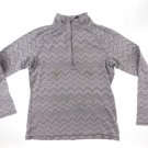 Eddie Bauer Sweat Shirt Womens Size L Large Long Sleeve 1/4 Zip Up Casual Gray