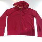 American Eagle AE Womens Sweater XL XLarge Full Zip Up Lined Inner Fur Purple