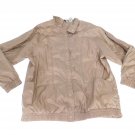 Haband Womens Jacket Large Golden Brown Long Sleeve Athletic Sweater Coat