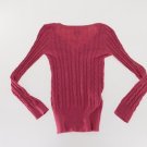 American Eagle AE Womens Dress Sweater Size L Large Pink V Neck Casual Dine Out