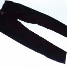 Bongo Womens Pants 13 Burgundy Red/Black Leather Lined Casual Pants Pockets