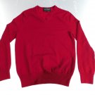 Express Mens Sweater Size S Small Cherry Red Casual Dress Wear V Neck Tapered