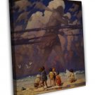 N C Wyeth Giant Fine Art 20x16 inch Framed Canvas Print