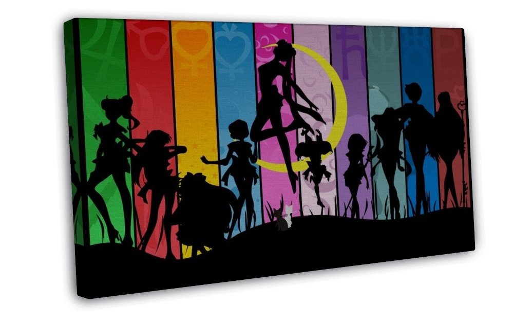 Sailor Moon Anime Wall Decor 20x16 Framed Canvas Print