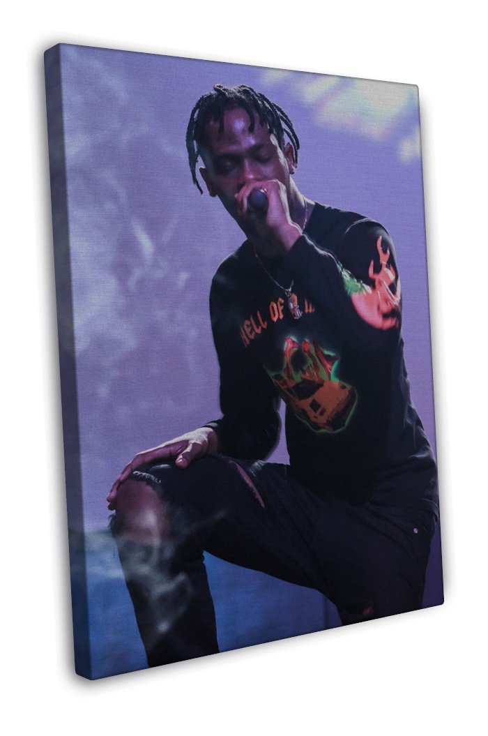 Travi Travis Scott Rap Music Hip Hop 20x16 inch Framed Canvas Print