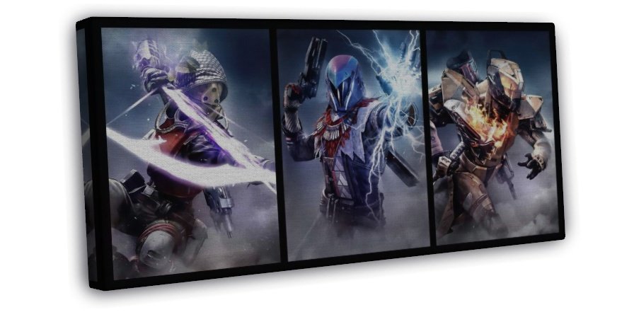 Destiny 2 The Taken King Game Warlock Titan Hunter 20x16 inch FRAMED CANVAS Print