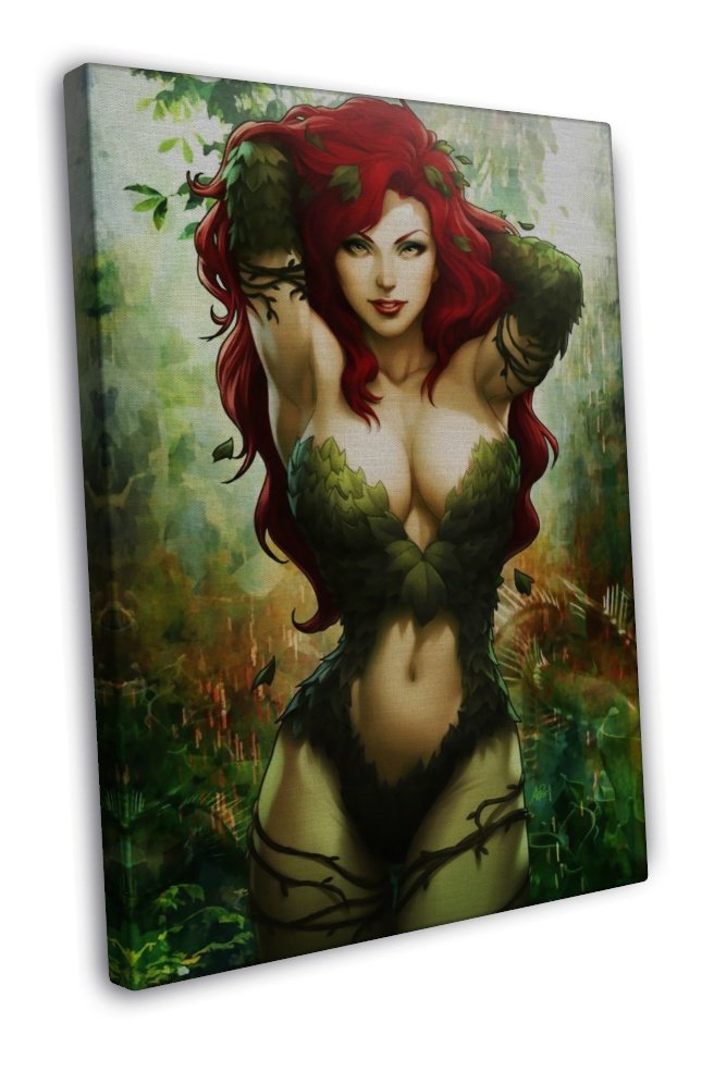 Poison Ivy Batman Dc Superheroes Comic 16x12 inch Framed Canvas Print