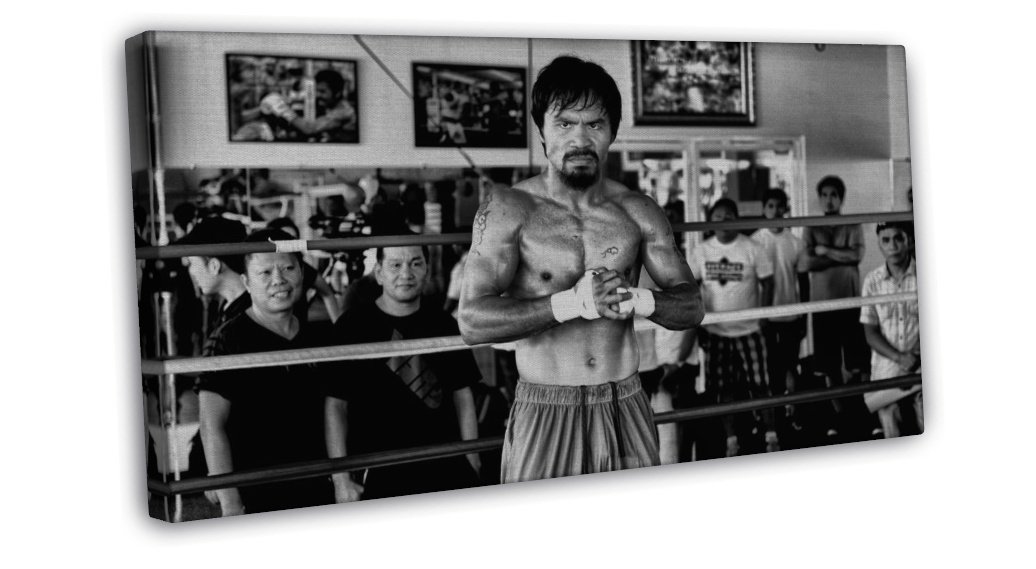Manny Pacman Pacquiao Boxing Champion Wall Decor 20x16 inch FRAMED CANVAS Print