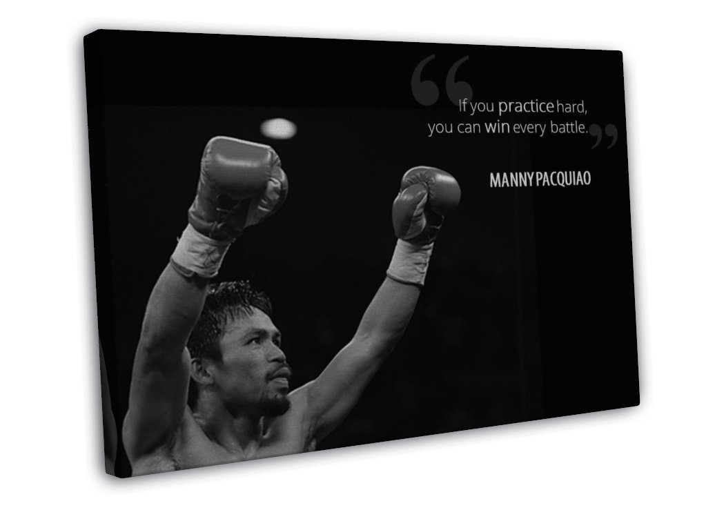Manny Pacman Pacquiao Boxing Champion Wall Decor 16x12 inch FRAMED CANVAS Print