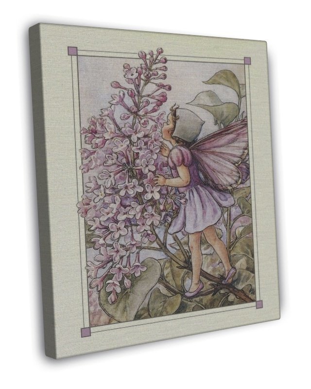 Cicely Mary Barker The Lilac Fairy Fine Art 20x16 inch Framed Canvas Print
