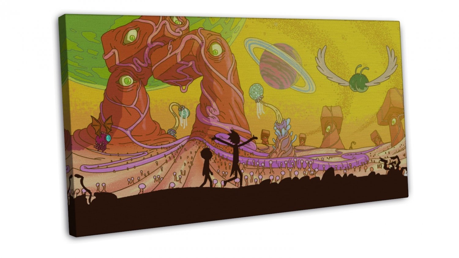 Rick And Morty Tv Animation Wall Decor 16x12 inch Framed Canvas Print