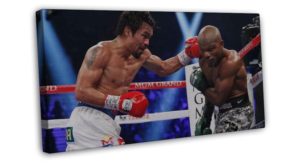 Manny Pacman Pacquiao Boxing Champion Wall Decor 20x16 inch FRAMED CANVAS Print