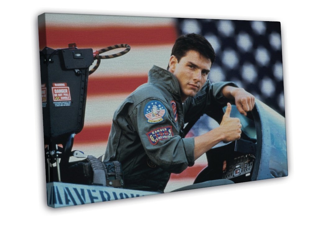 Top Gun Inspirational Movie Wall Decor 20x16 inch FRAMED CANVAS Print