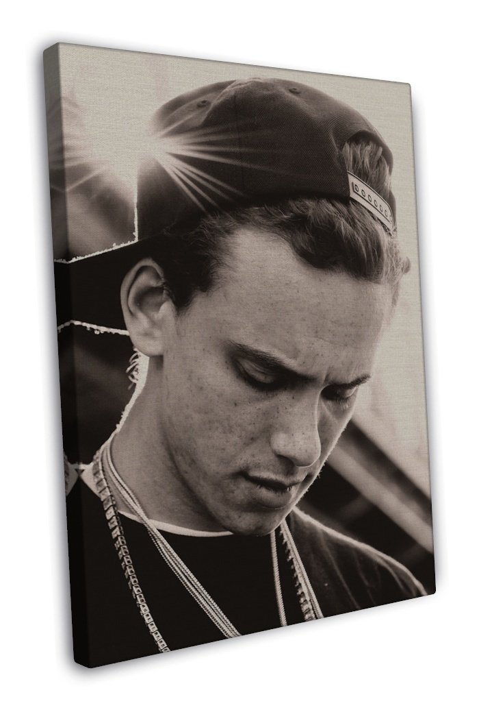 Logic Rapper Music Hip Hop 20x16 inch Framed Canvas Print