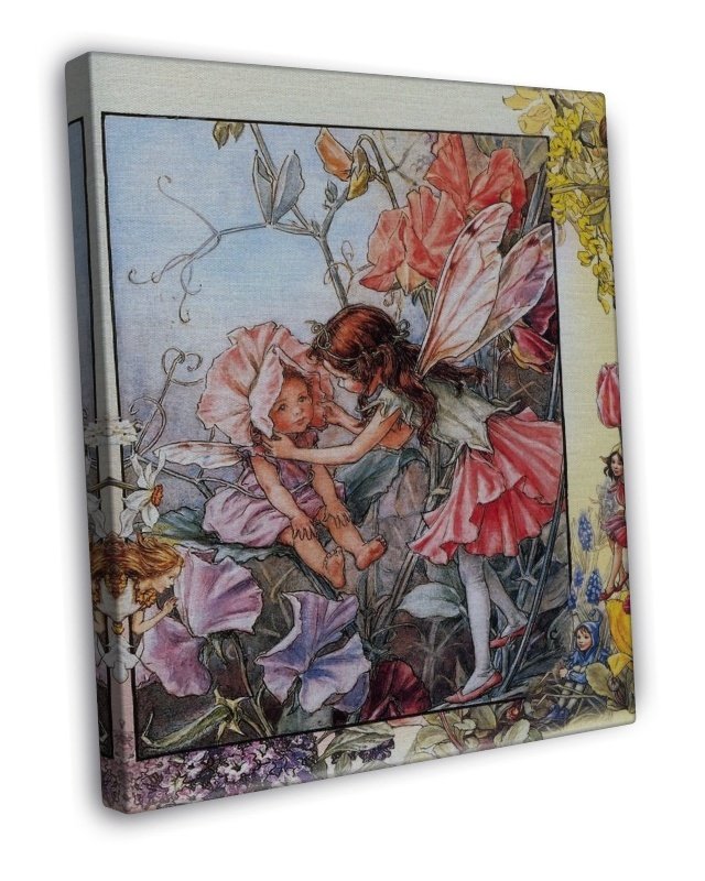 Cicely Mary Barker The Sweet Pea Fairies Fine Art 20x16 Inch Framed