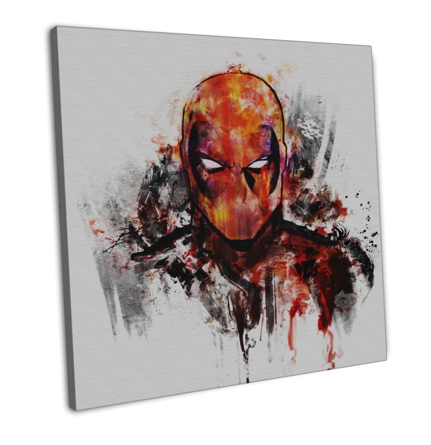Deadpool Marvel Art Watercolor Image 20x16 inch Framed Canvas Print
