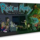 Rick And Morty Cartoon 20x16 inch Framed Canvas Print