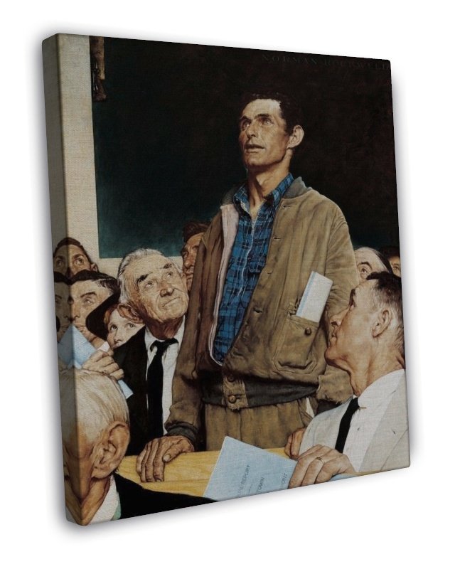 Norman Rockwell Four Freedoms Freedom Of Speech Fine Art 16x12 inch ...