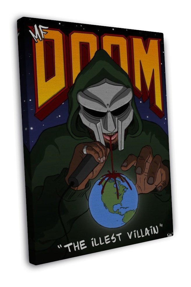 Mf Doom Daniel Dumile Hip Hop Music Art 20x16 inch Framed Canvas Print
