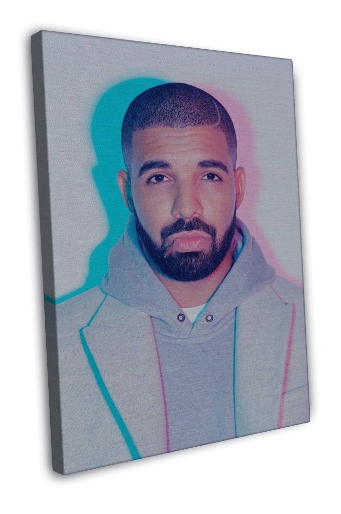 Drake Hotline Bling 16x12 inch Framed Canvas Print