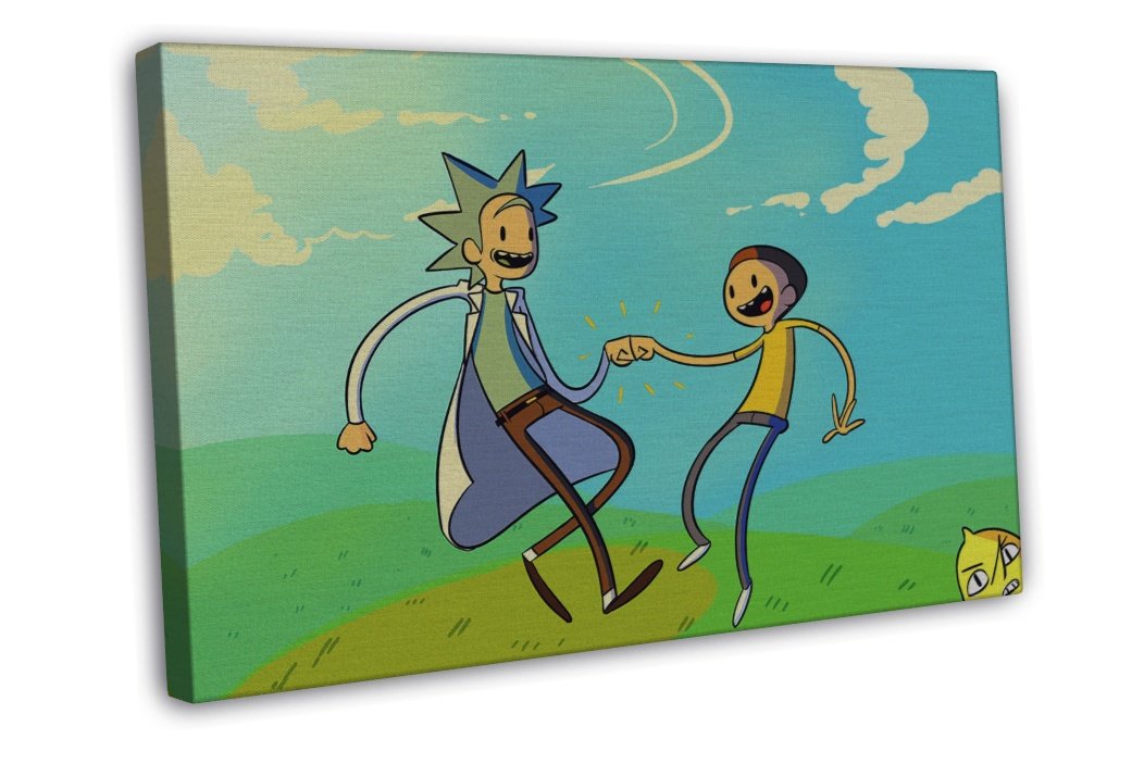 Rick And Morty Art 20x16 Framed Canvas Print 9954