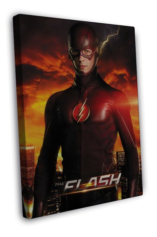 The Flash Season 2 Tv Series Wall Room Decor 16x12 inch Framed Canvas Print