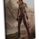 Tomb Raider Lara Croft Game Art Tourniquet Render 16x12 inch FRAMED CANVAS Print