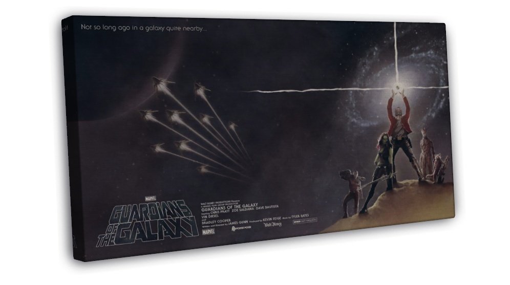 Guardians Of The Galaxy Marvel Comic Cover Art 16x12 inch FRAMED CANVAS Print