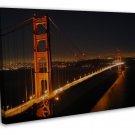 Golden Gate Bridge Art 20x16 inch Framed Canvas Print Decor