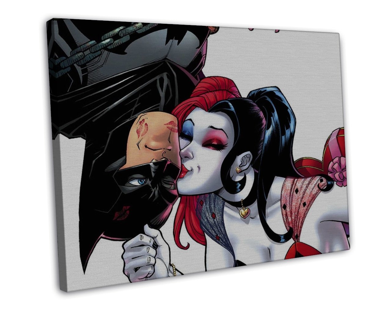 Catwoman Harley Quinn Poison Ivy Art 20x16 Framed Canvas Print Decor