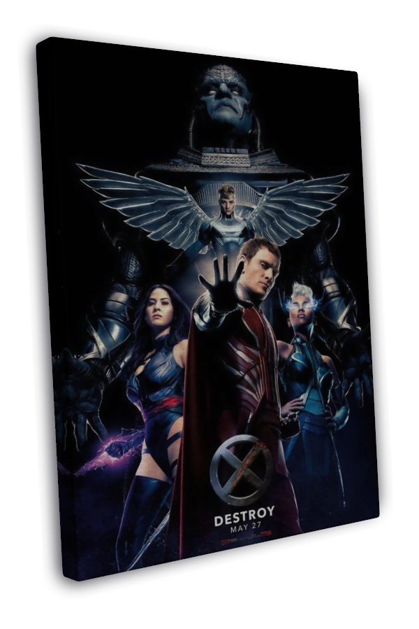 X Men Apocalypse Movie Fabric 20x16 inch Framed Canvas Print